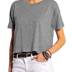 Madewell Easy Crop Tee Heather Grey XS